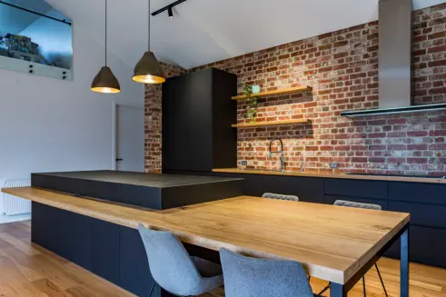 Recycled Timber Benchtop & Tabletop, Photo credit: SCLK