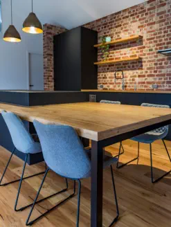 Recycled Timber Benchtop & Tabletop, Photo credit: SCLK