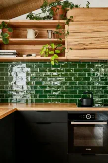 Recycled Timber Benchtop, Photo credit: Bombora Custom Furniture