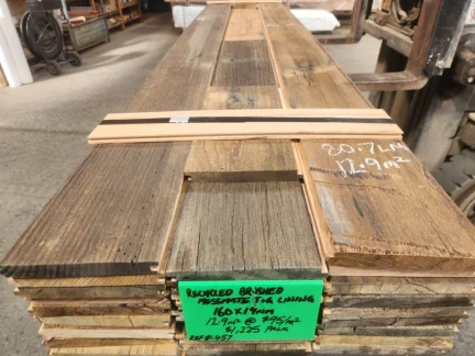 Recycled Brushed Messmate 160 x 19mm Lining Boards - Pack Refs 456 & 457