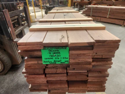 Recycled Turpentine Decking Boards 130 x 19mm 'B-grade' - Pack Ref: 442